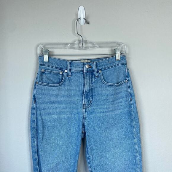 MADEWELL Perfect Vintage Jeans High-Rise Jeans Ainsdale Wash Size 28 Distressed - Picture 4 of 10